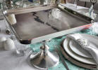 Square Silver Cake Stand