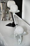 Double White Candle Stand